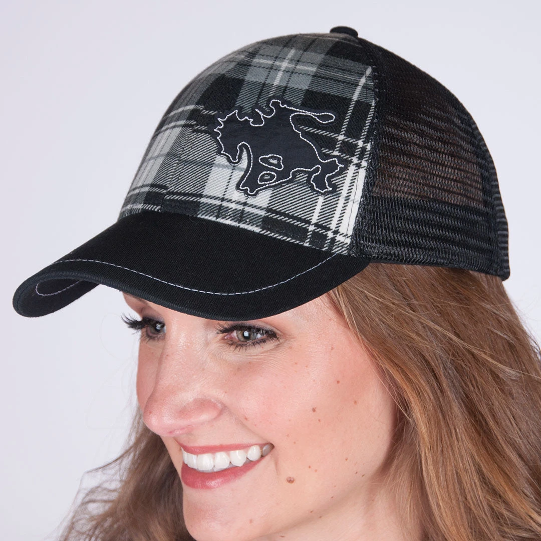 Cowgirl Tuff Women's Buckin' Horse Plaid Trucker Cap - Image 2