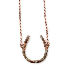 Wyo-Horse Women's Wire Wrapped Horseshoe Necklace