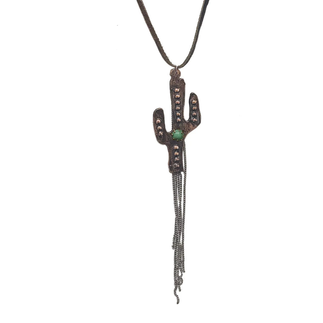 Cowgirl Confetti Women's Desert Valley Cactus Necklace - Image 2