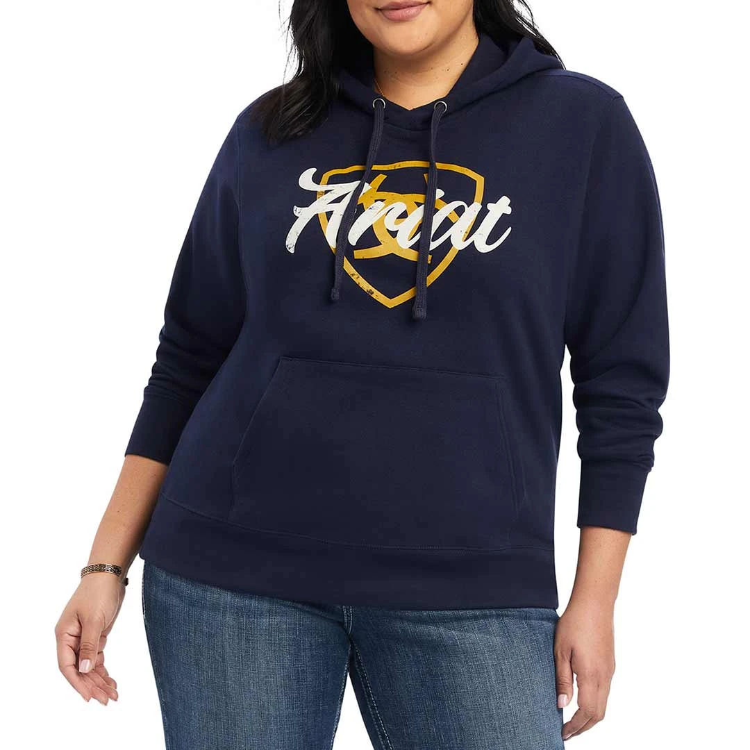 Ariat Women's REAL Shield Logo Hoodie - Image 4