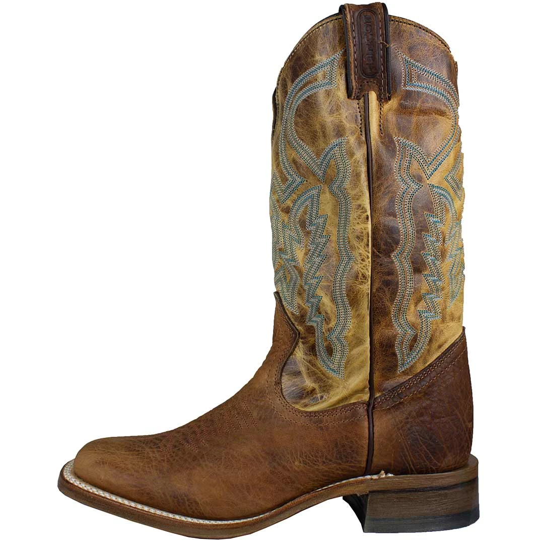 Boulet Women's Distressed Leather Cowgirl Boots - Image 2