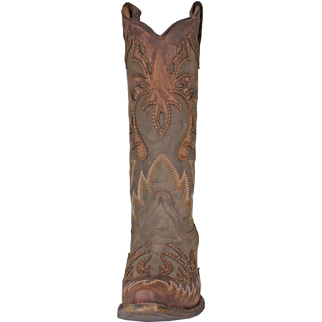 Circle G Women's Overlay & Embroidery Wing Cowgirl Boots - Image 4