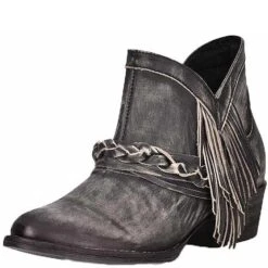 Circle G Women's Zipper With Fringe Round Toe Cowgirl Boots