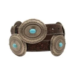 Ariat Women's Tooled Leather Concho Belt