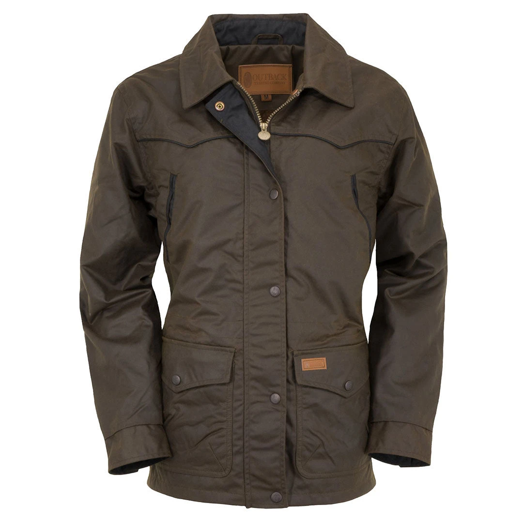 Outback Trading Co. Womens Round Up Brown Jacket