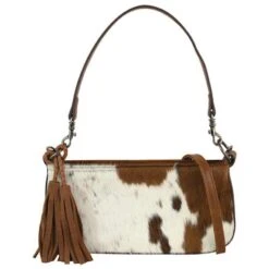 Catchfly Chestnut Hair-On-Hide Convertible Bag