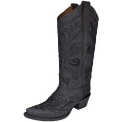 Circle G Women's Floral Snip Toe Boot