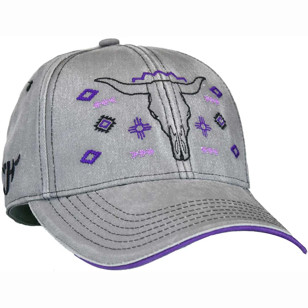 Cowgirl Hardware Women's Steer Skull Snap Back Cap