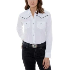 Ely Cattleman Women's Contrast Piping Snap Shirt