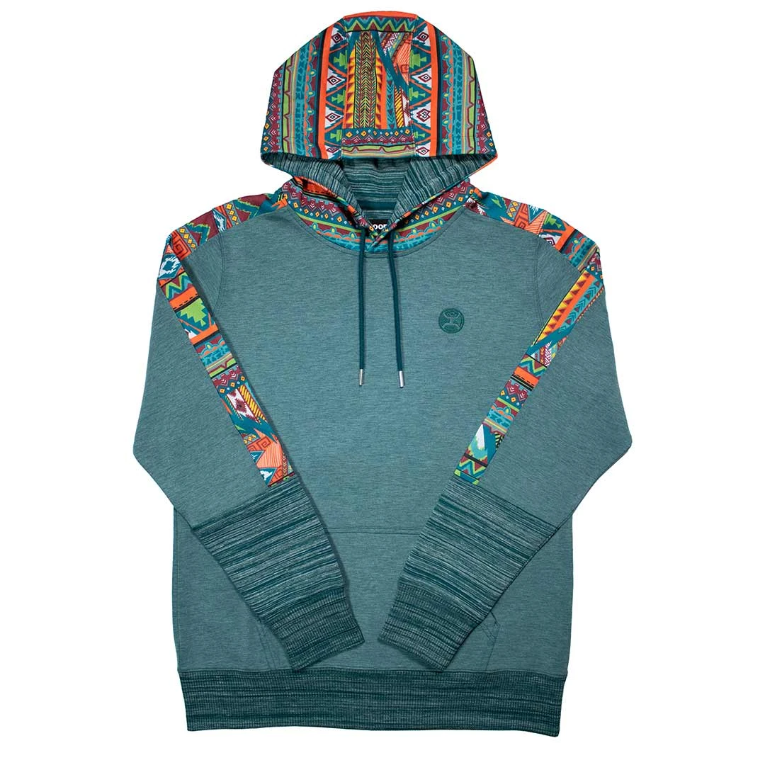 Hooey Women's Canyon Aztec Print Sleeve Hoodie