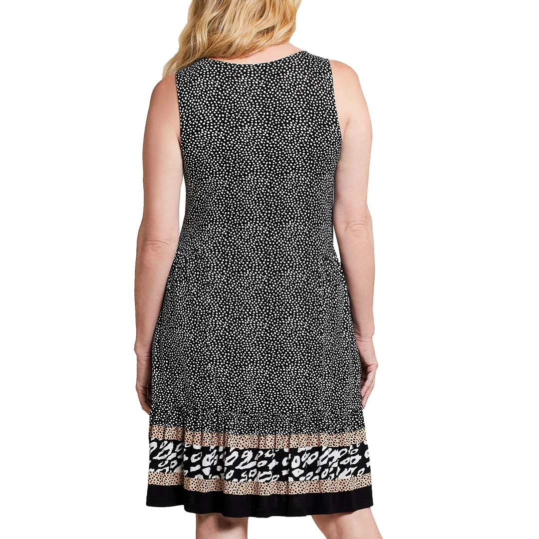 Tribal Women's Dot Print V-Neck Dress - Image 2