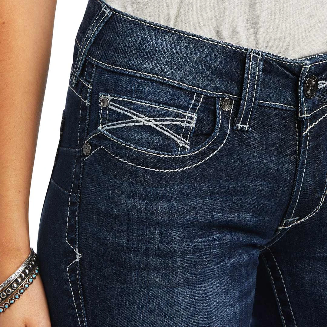 Ariat Women's R.E.A.L. Mid Rise Clarissa Straight Leg Jeans - Image 4