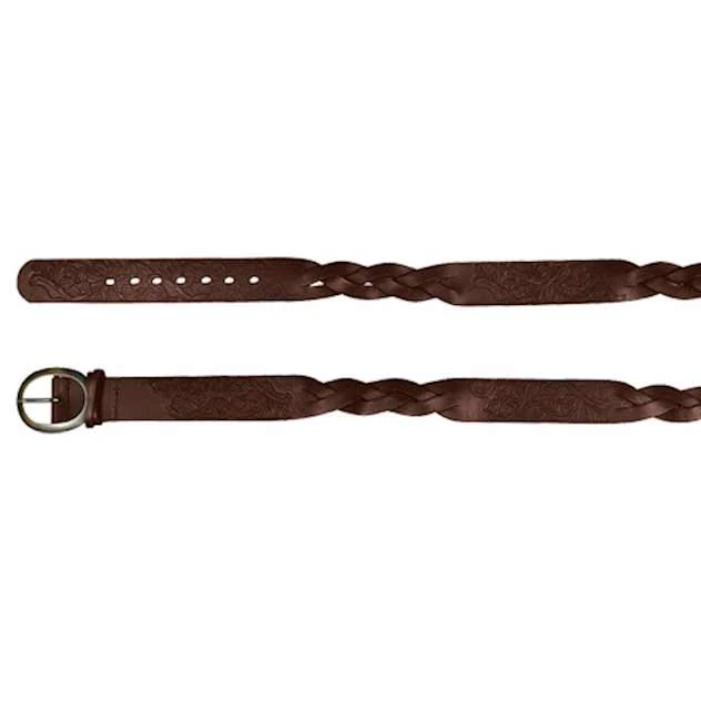 Catchfly Women's Braided Accent Leather Belt - Image 2