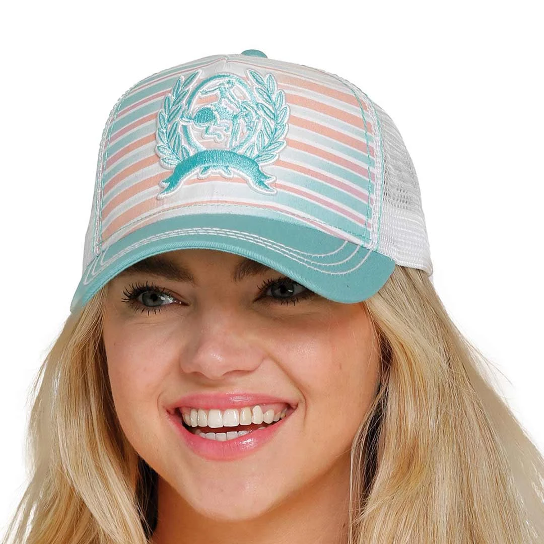 Cinch Women's Logo Patch Stripe Snap Back Cap - Image 4