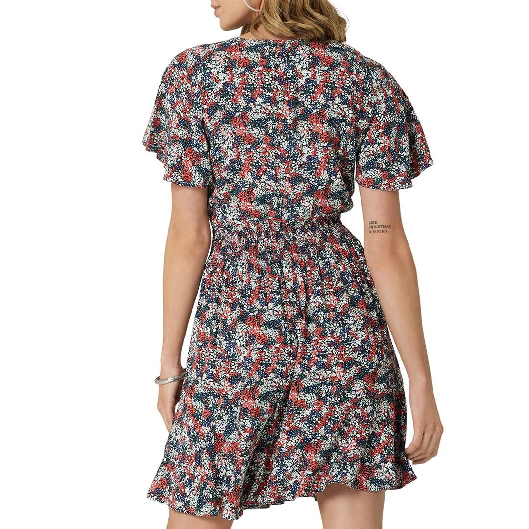 Wrangler Women's Retro Flutter Floral Snap Front Dress - Image 2