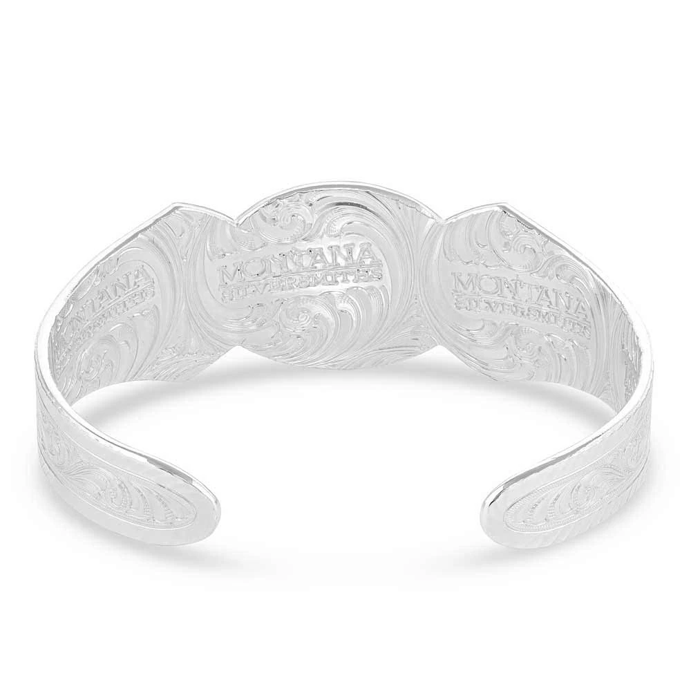 Montana Silversmiths West Bound Silver Cuff Bracelet - Image 2