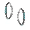 Montana Silversmiths Round Turquoise Hoop Earring