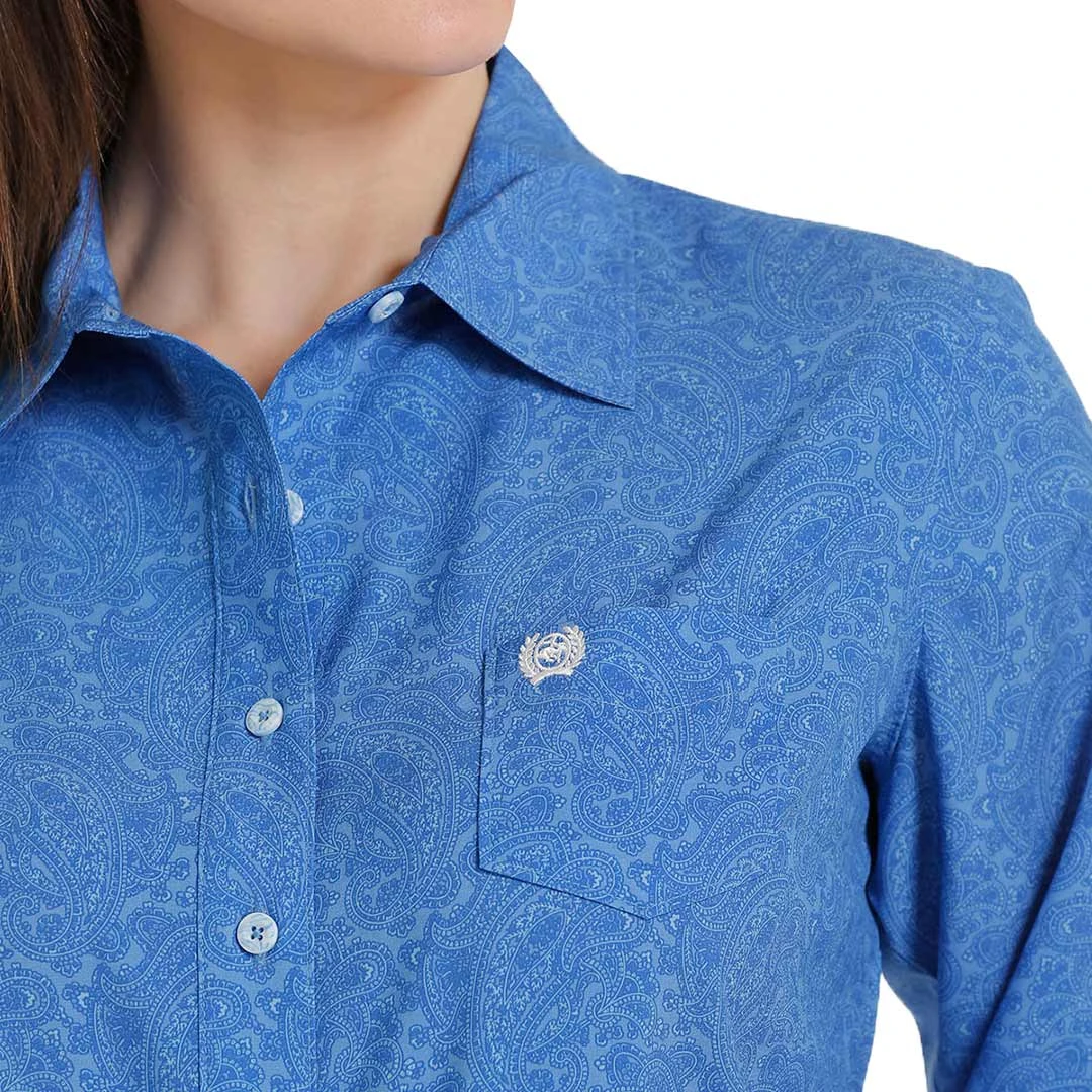 Cinch Women's ArenaFlex Paisley Print Button-Down Shirt - Image 3