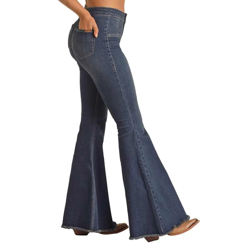 Rock & Roll Cowgirl Women's High Rise Bell Bottom Jeans - Image 2