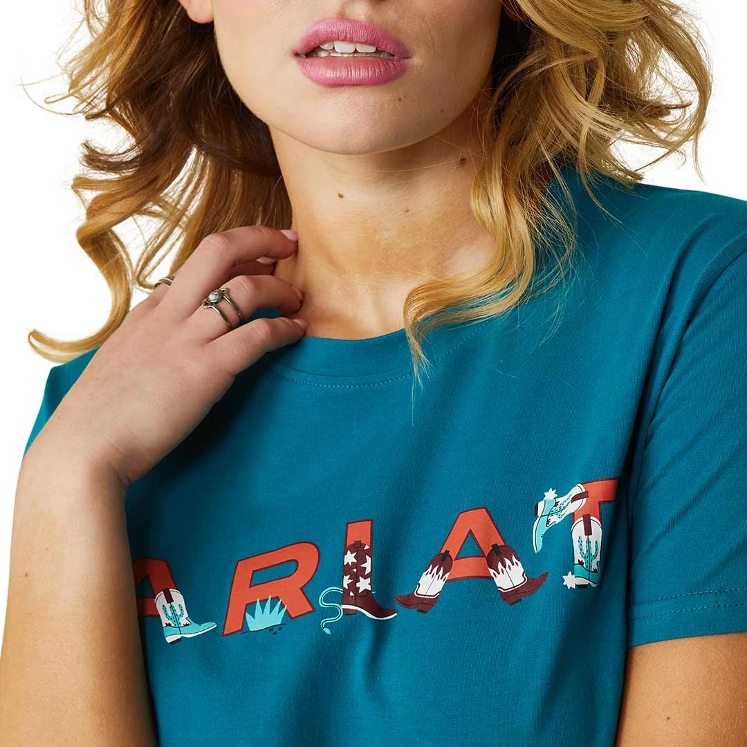 Ariat Women's REAL Boot Kickin' Logo T-Shirt - Image 3