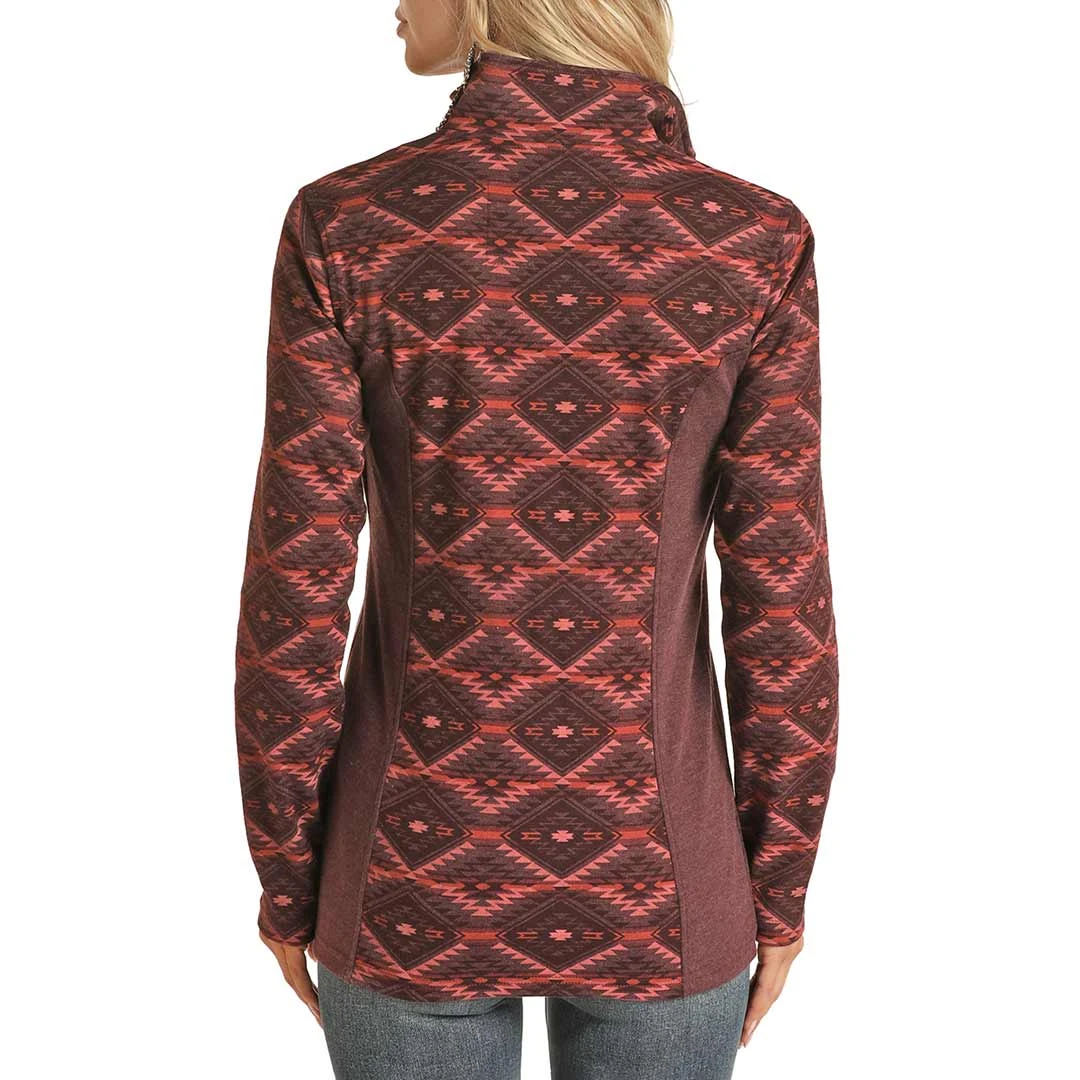 Powder River Outfitters Women's Aztec 1/4 Zip Sweater - Image 2