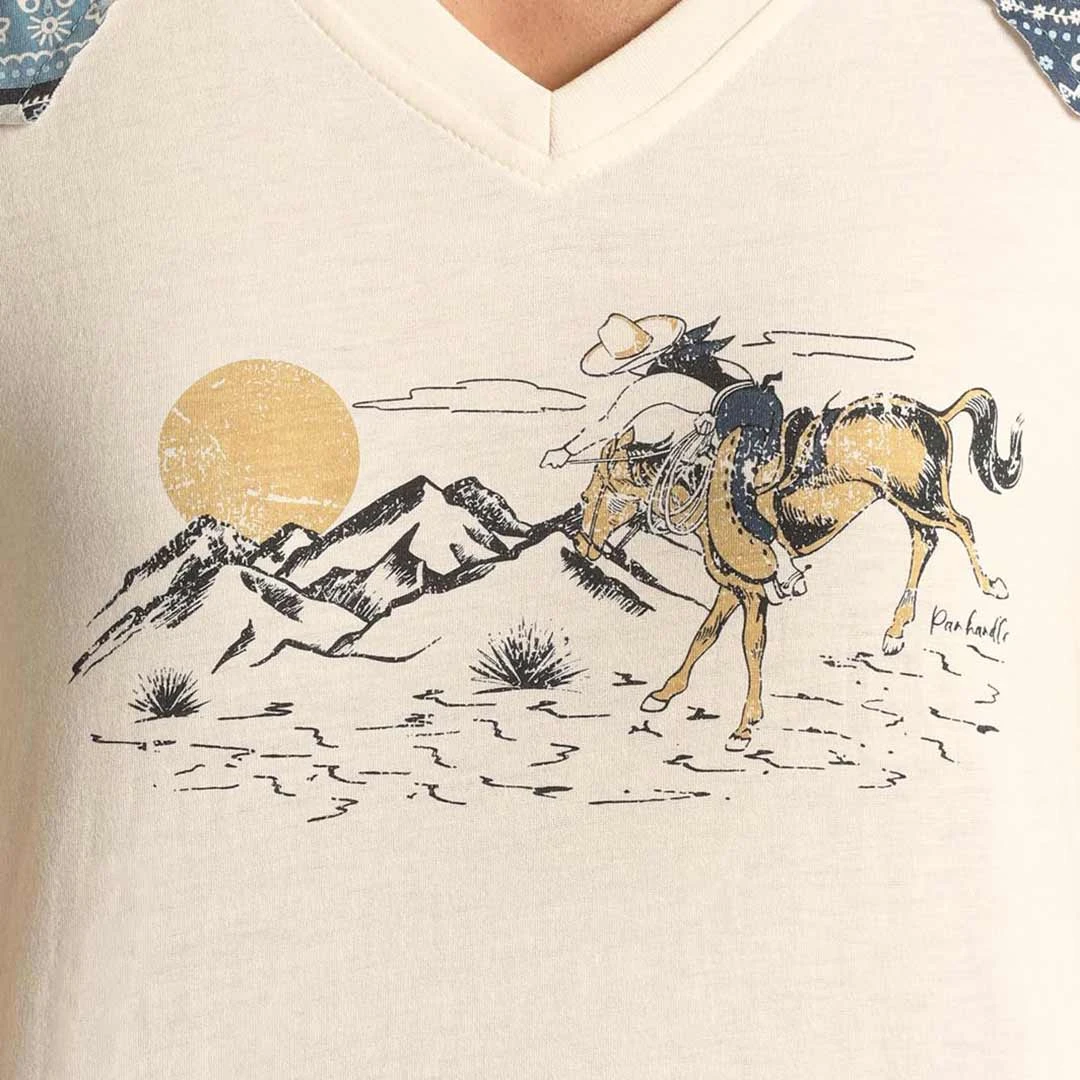 Panhandle Women's Contrast Yoke Graphic T-shirt - Image 4