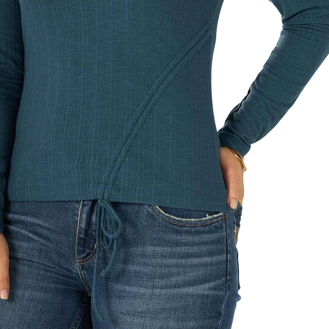 Wrangler Women's Essential Ribbed Knit Long Sleeve T-Shirt - Image 3