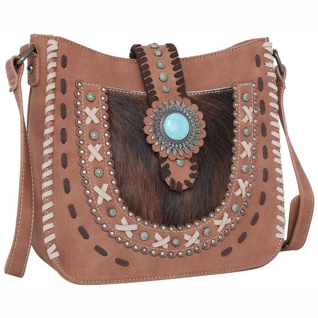 Trinity Ranch Hair-On Leather Collection Crossbody Bag