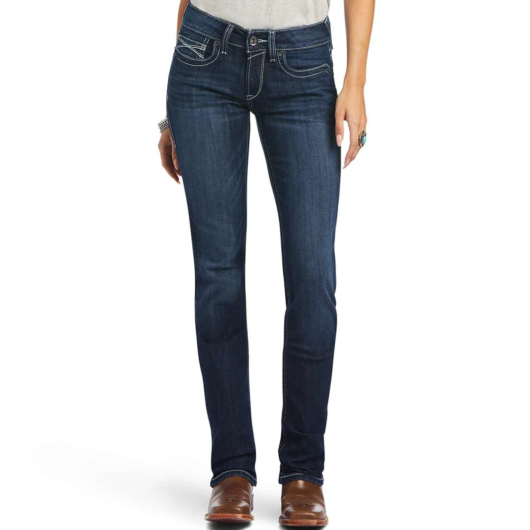 Ariat Women's R.E.A.L. Mid Rise Clarissa Straight Leg Jeans - Image 2