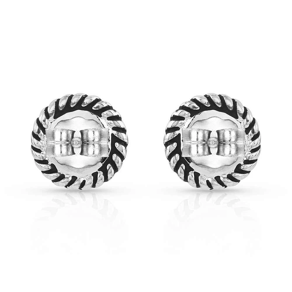 Montana Silversmiths Dueling Moons Studded Turquoise Earrings - Image 2