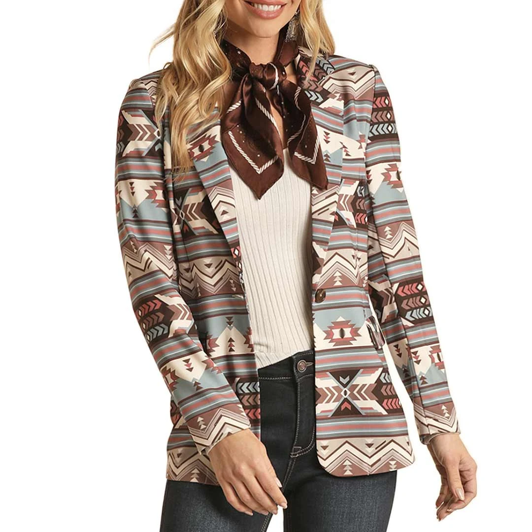Rock & Roll Cowgirl Women's Aztec Blazer