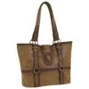 Justin Burnished Leather Tote Bag