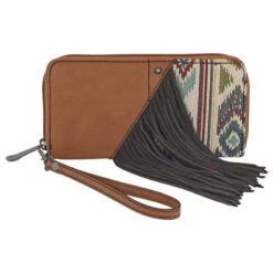 Justin Women's Jacquard And Fringe Wallet