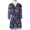 Keren Hart Women's Floral Print Ruffle Hem Dress