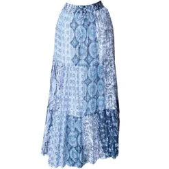 Keren Hart Women's Pattern-Blocked Maxi Skirt