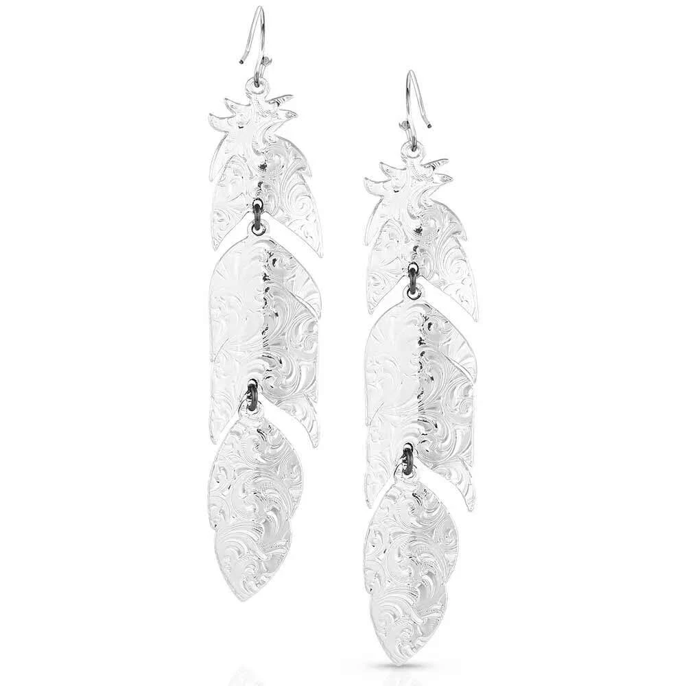 Montana Silversmiths Midnight Magic Feather Earrings - Image 2