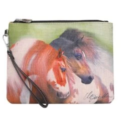 Montana West Horse Pair Canvas Wristlet