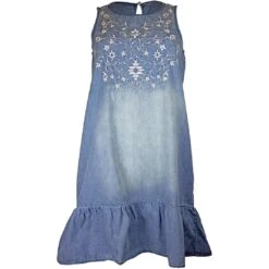 Panhandle Women's Embroidered Denim Tank Dress