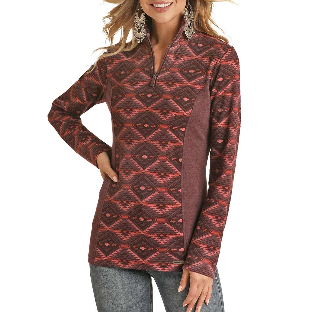 Powder River Outfitters Women's Aztec 1/4 Zip Sweater