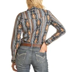 Rock & Roll Cowgirl Women's Aztec Print Snap Shirt