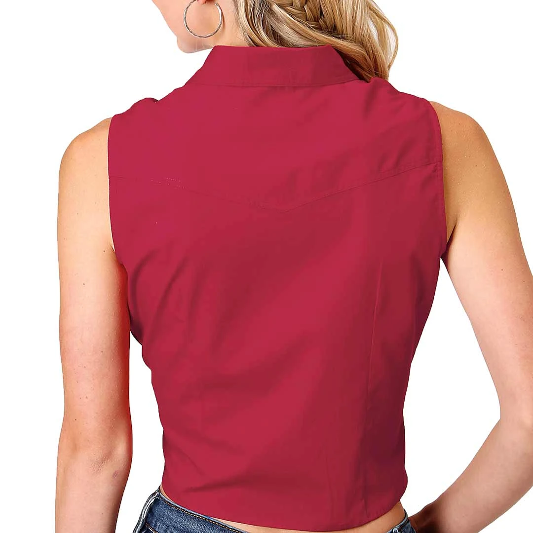 Roper Women's Solid Sleeveless Snap Shirt - Image 2