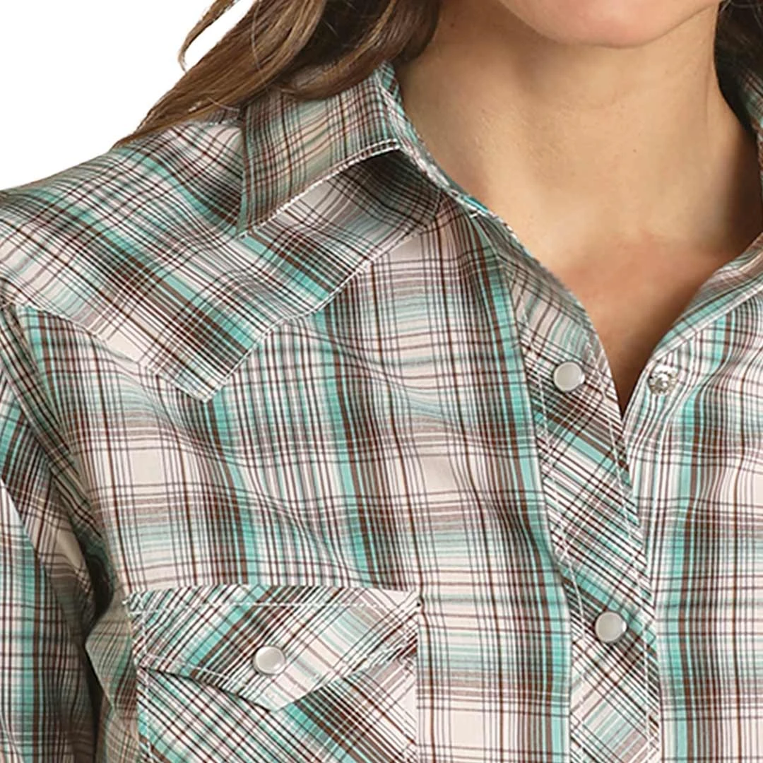 Rough Stock Women's Plaid Snap Shirt - Image 2
