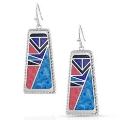 Montana Silversmiths Wrangler Legends Denim Mosaic Earrings