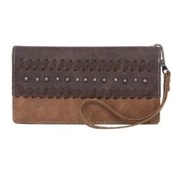 Wrangler Whipstitch And Studs Western Wallet