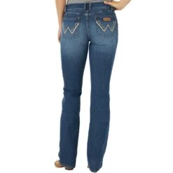 Wrangler Women's Retro Mae Aztec Pocket Bootcut Jeans