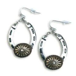 Wyo-Horse Horseshoe Concho Earrings