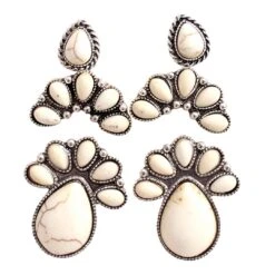 Wyo-Horse Large Traditional Stud Earrings - Set Of 3