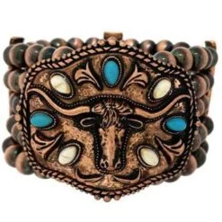 Wyo-Horse Women's Buckle Bunny Steer Bracelet